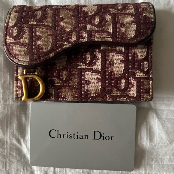 ❌SOLD❌ AUTHENTIC DIOR RED OBLIQUE SADDLE FLAP CARD HOLDER - Picture 10 of 10
